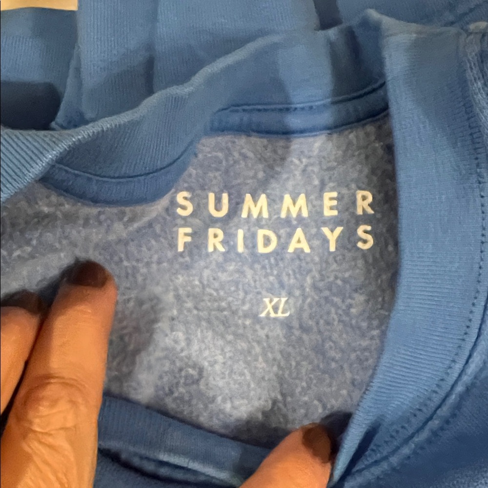 Summer Fridays Vibrant Blue Crewneck - Picture 6 of 7
